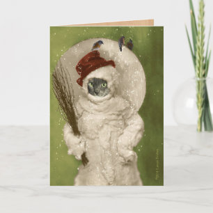 Mr. Cat the Snowman Holiday Card
