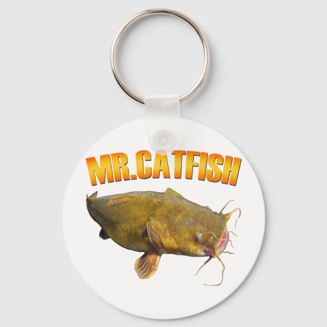 Mr Catfish fishing Keychain (Front)