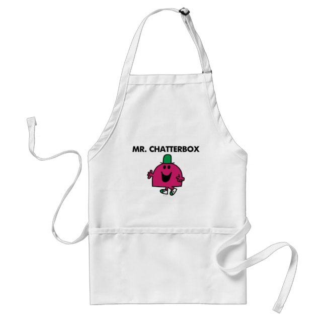 Mr. Chatterbox Waving Hello Adult Apron (Front)