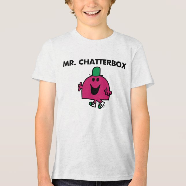 Mr. Chatterbox Waving Hello Tri-Blend Shirt (Front)