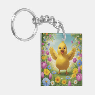 Mr. Chicken Acrylic Keychain