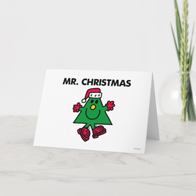 Mr. Christmas | Festive Hat & Gloves Holiday Card (Front)