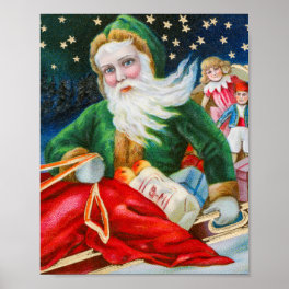 Mr Christmas Vintage Santa Claus Poster