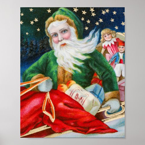 Mr Christmas  Vintage Santa Claus Poster