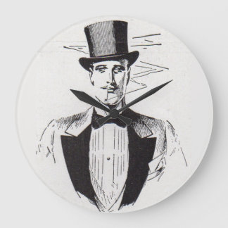 Mr. Classy, sharp dressed man Large Clock