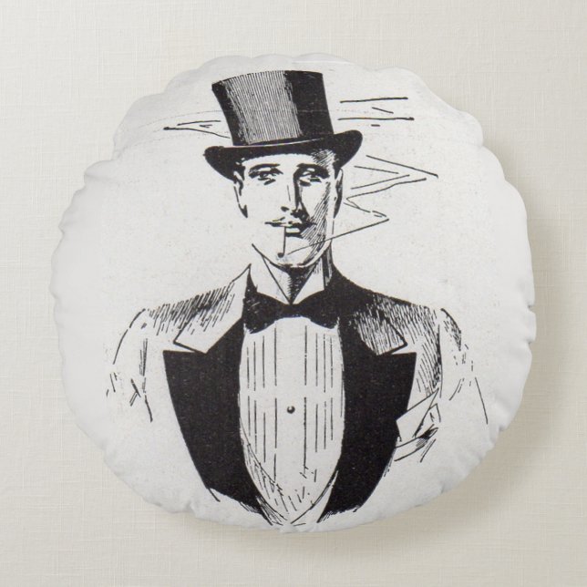 Mr. Classy, sharp dressed man Round Pillow (Front)