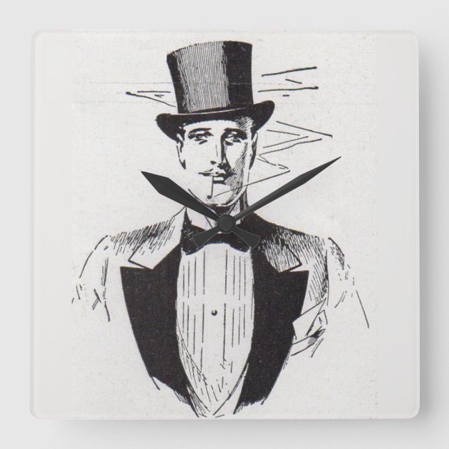 Mr. Classy, sharp dressed man Square Wall Clock (Front)