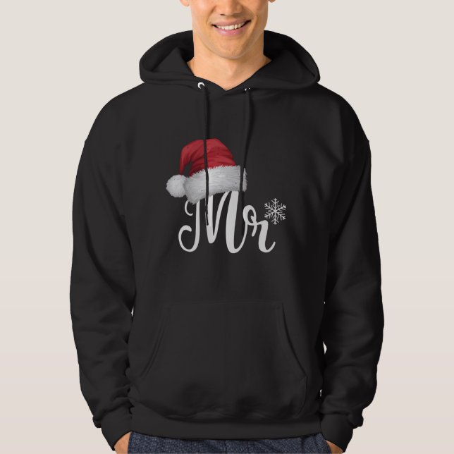 Mr Claus Couples Matching Christmas Pajamas Santa Hoodie (Front)