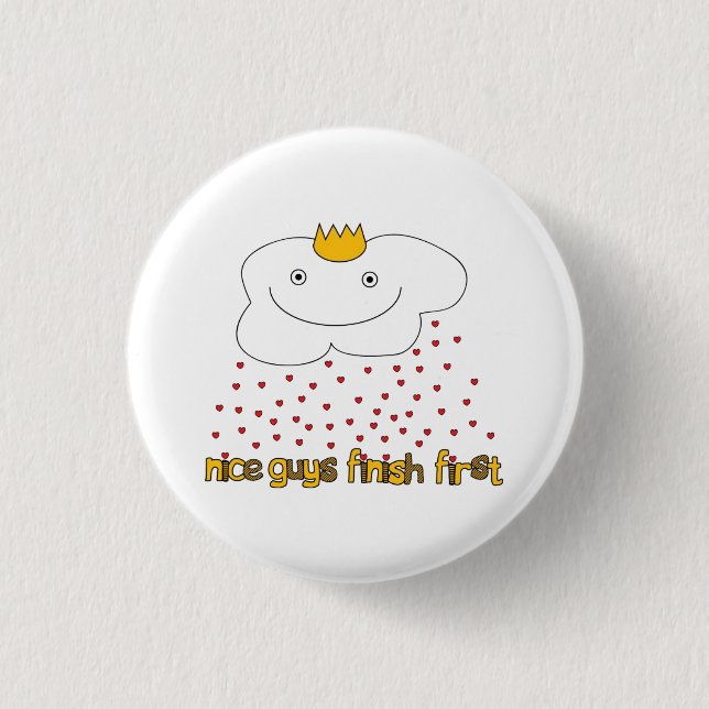 mr. cloud is raining love button (Front)
