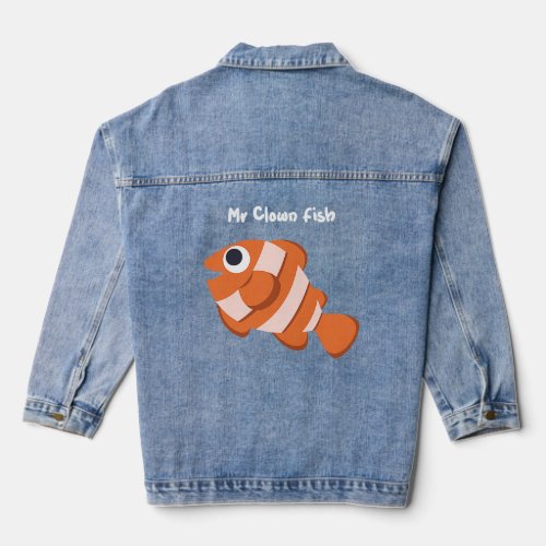Mr Clownfish Clownfish Anemone  Denim Jacket