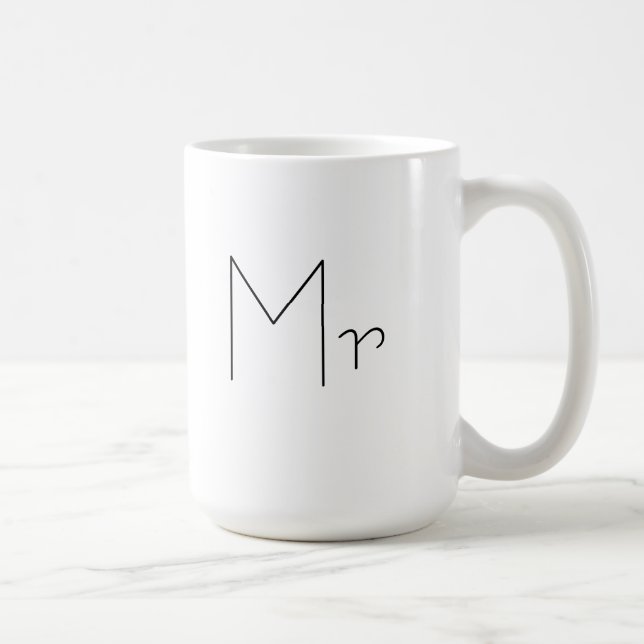 Mr Coffee Cup for Husbands and Grooms (Right)