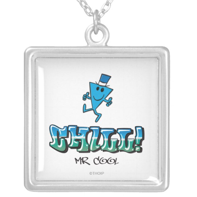 Mr. Cool Chilling Out Silver Plated Necklace (Front)