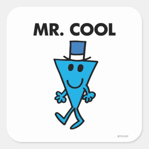 Classic Mr. Cool Pose Square Sticker | Zazzle