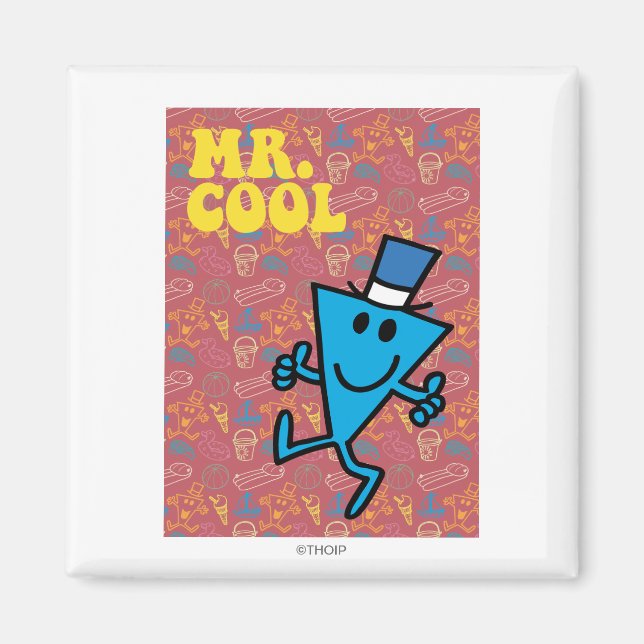 Mr. Cool | Colorful Background Magnet (Front)