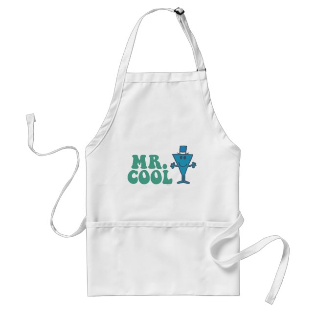 Mr. Cool | Logo Design Adult Apron (Front)