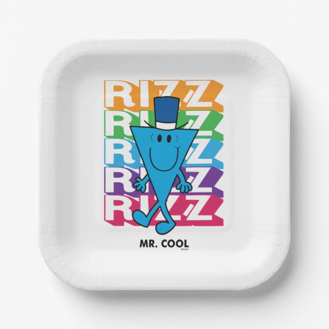 Mr. Cool Rizz Paper Plates (Front)