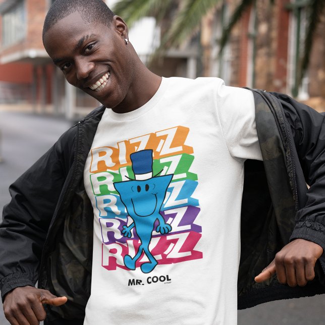 Mr. Cool Rizz Tri-Blend Shirt (Person wearing t-shirt)