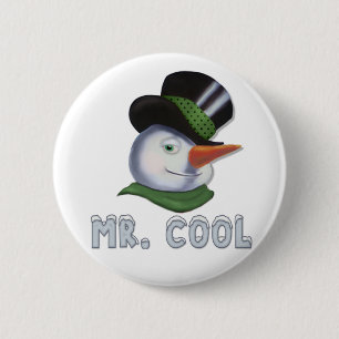 Mr. Cool - Snowman Pinback Button