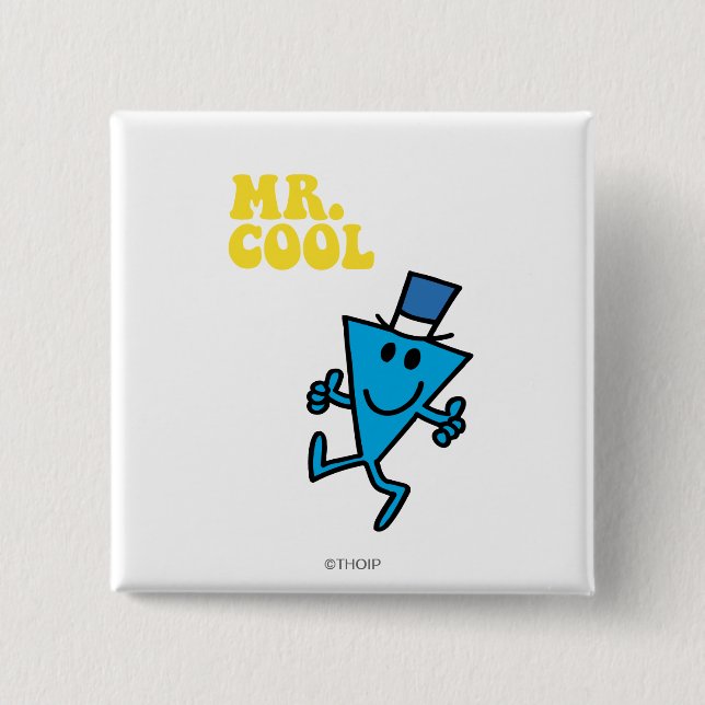 Mr. Cool | Yellow Lettering Button (Front)