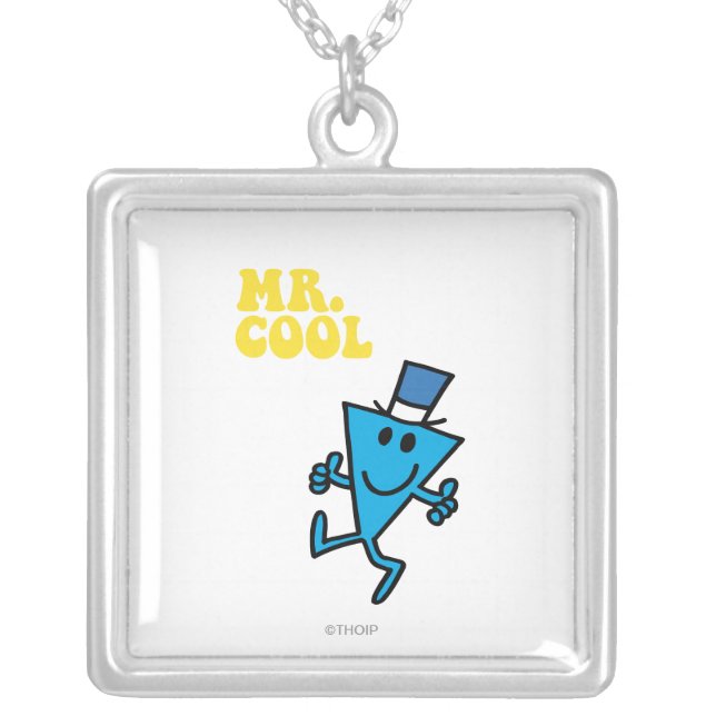 Mr. Cool | Yellow Lettering Silver Plated Necklace (Front)