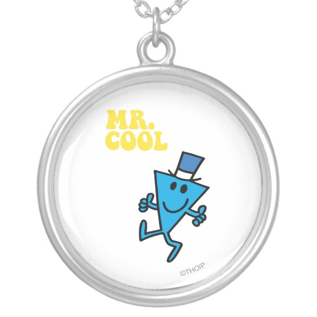 Mr. Cool | Yellow Lettering Silver Plated Necklace (Front)