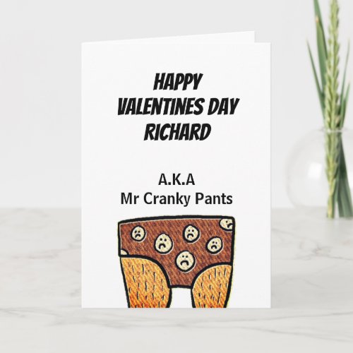 Mr Cranky Pants Valentines Card