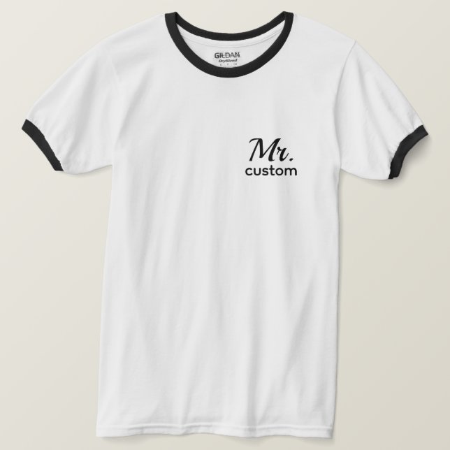 Mr. Custom Name – Personalized Minimalist Men’s  T-Shirt (Design Front)