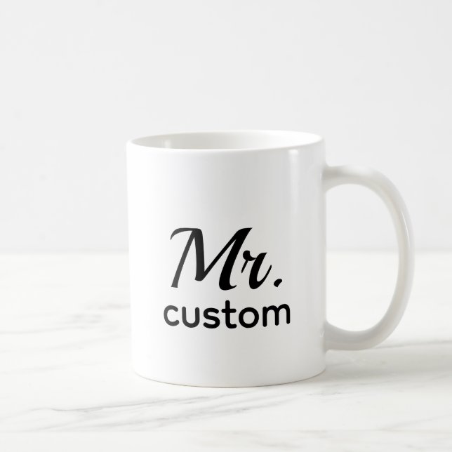 Mr Custom Personalized Name Mug – Classic Minimali (Right)