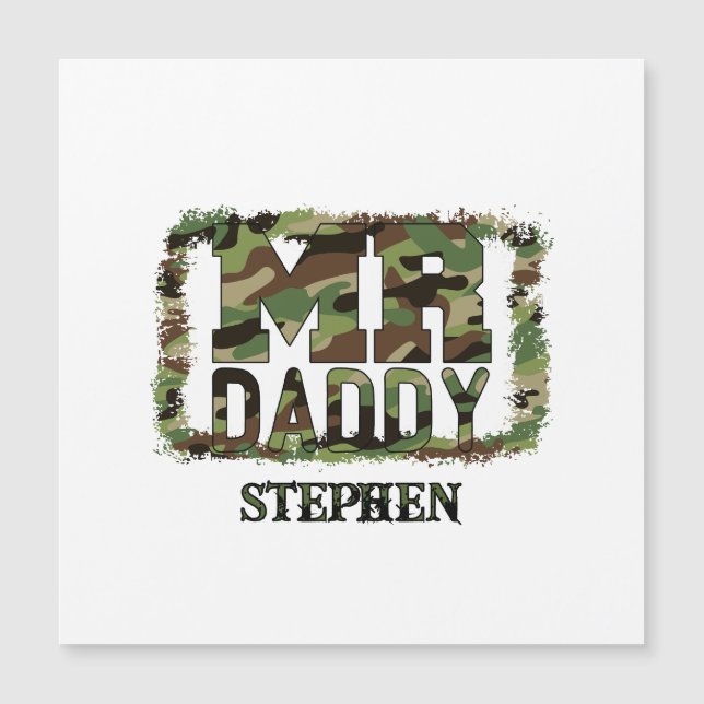 Mr. Daddy Camouflage Design with Custom Name (Front)