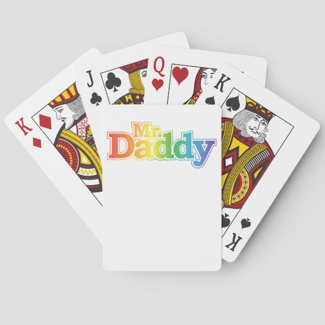 Mr. Daddy Gay Pride  Poker Cards (Back)