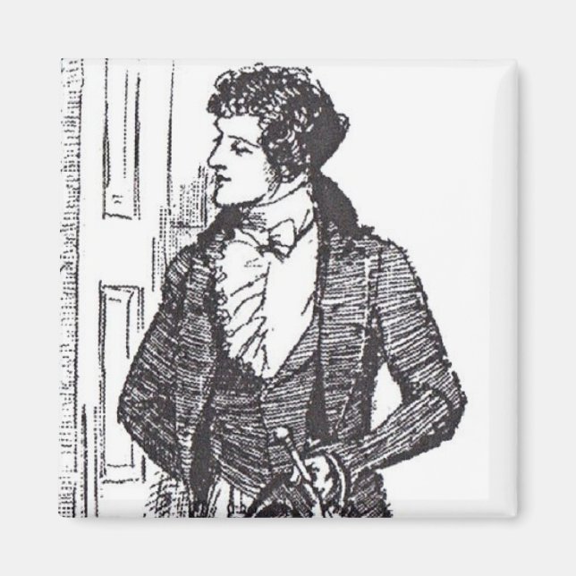Mr Darcy at the Door Magnet (Front)