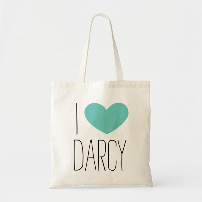 Mr. Darcy Natural Canvas Tote (Front)