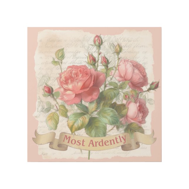 Mr Darcy Quote, Most Ardently, Romantic Love Gallery Wrap (Front)