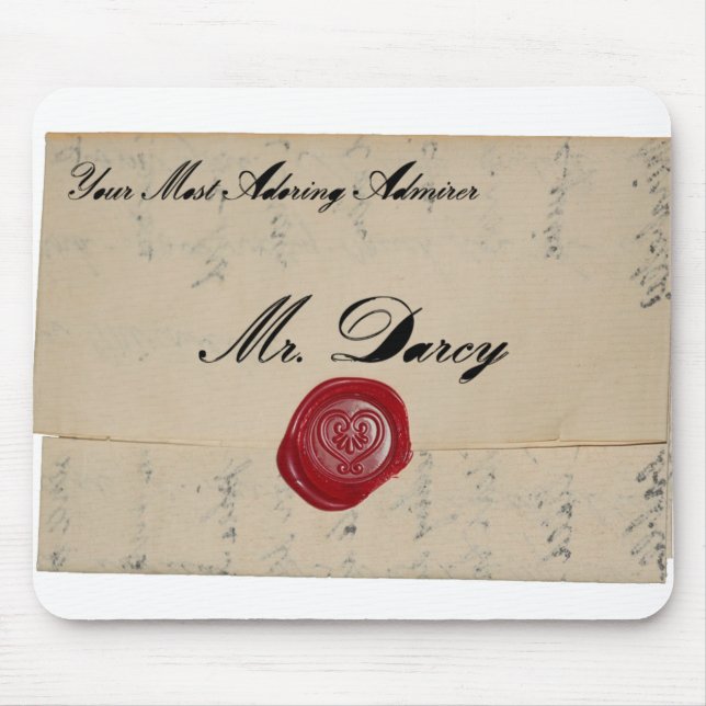 Mr Darcy Regency Love Letter Mousepad (Front)