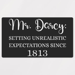 Mr. Darcy: Unrealistic Expectations Since 1813 I Kids' Labels