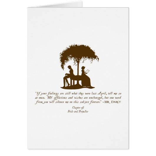 Mr Darcy's Proposal Cards (Front)