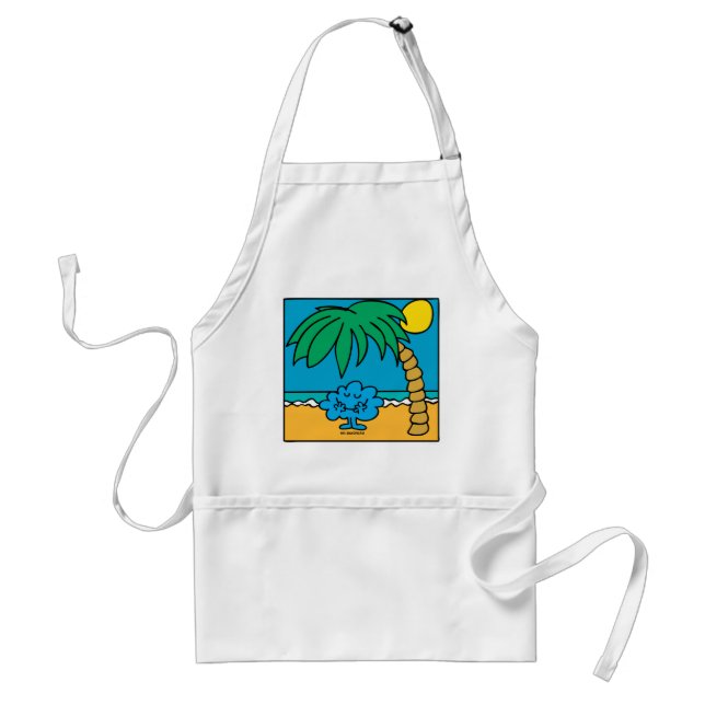 Mr. Daydream Beach Scene Adult Apron (Front)