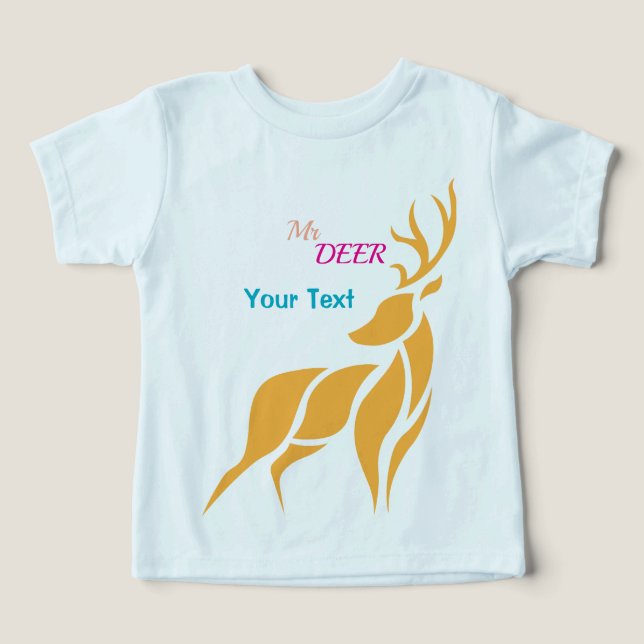 Mr. Deer Graphic – Rustic Woodland Style Toddler T-shirt (Design Front)