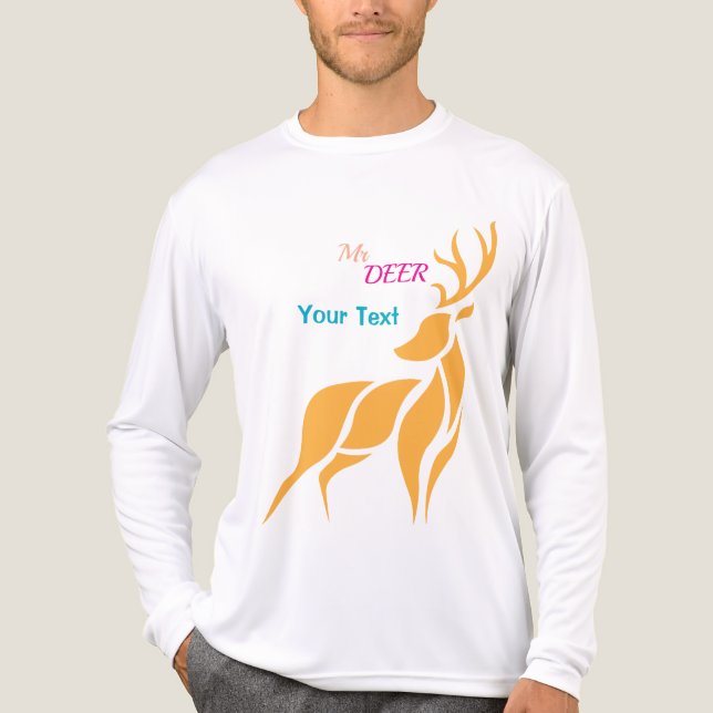 Mr. Deer Graphic – Rustic Woodland Style Tri-Blend Shirt (Front)