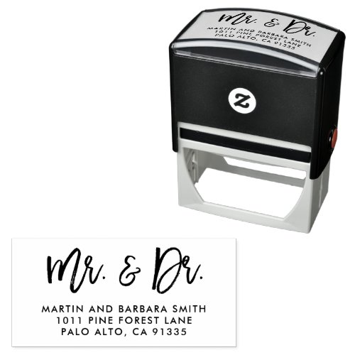 Mr  Dr Newlyweds Stationery Self_inking Stamp