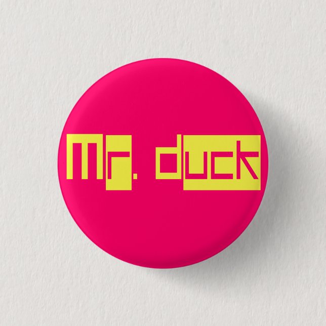 Mr. Duck Mini-pin Button (Front)
