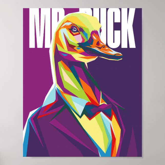 Mr Duck Pop Art Poster (Front)