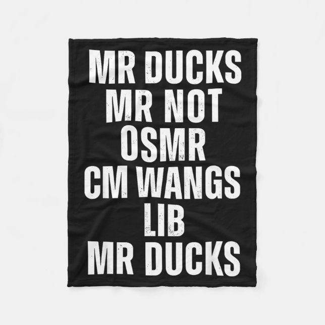Mr Ducks Mr Not Duck Joke Phonetic Puzzle  Fleece Blanket (Front)