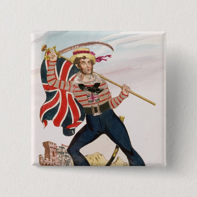 Mr E.F. Saville as 'Union Jack Pinback Button (Front)