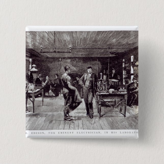 Mr Edison , The Eminent Electrician Button (Front)