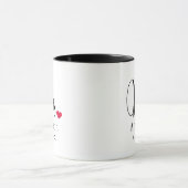 Mr Elegant Script Heart Custom Wedding Monogram Mug (Center)