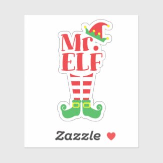 Mr Elf Festive Christmas Sticker