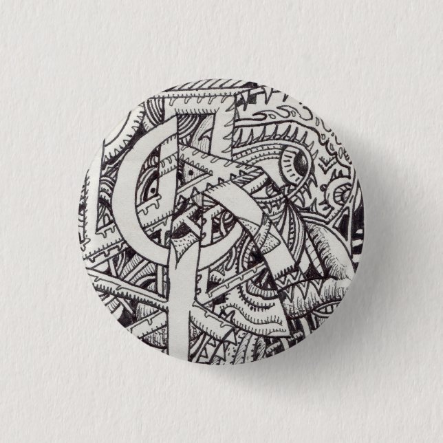 Mr Emptyful (detail) Button (Front)