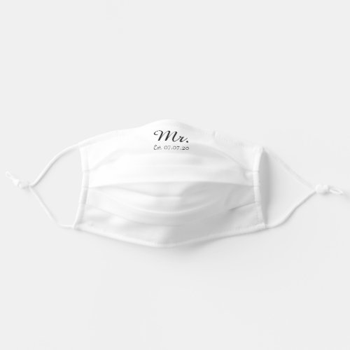 Mr Face Mask _ cusom personalizable wedding date