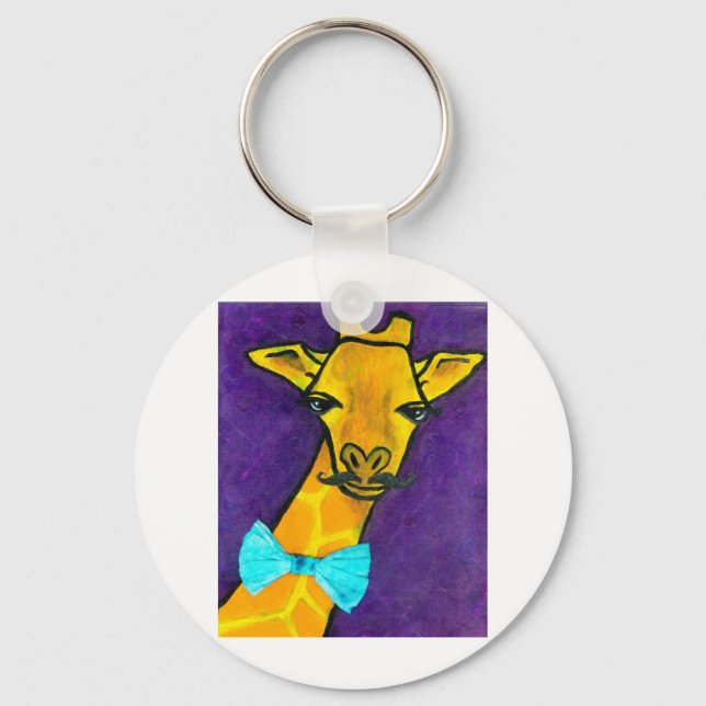 Mr. Fancy Giraffe Keychain (Front)